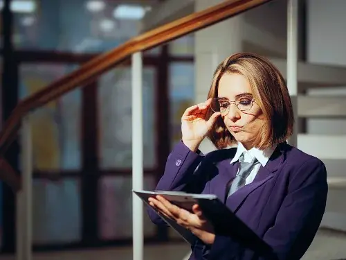 woman uncertain about using new ERP system