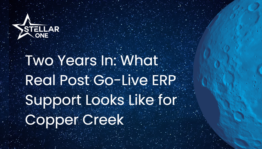 Two Years In: What Real Post Go-Live ERP Support Looks Like for Copper Creek